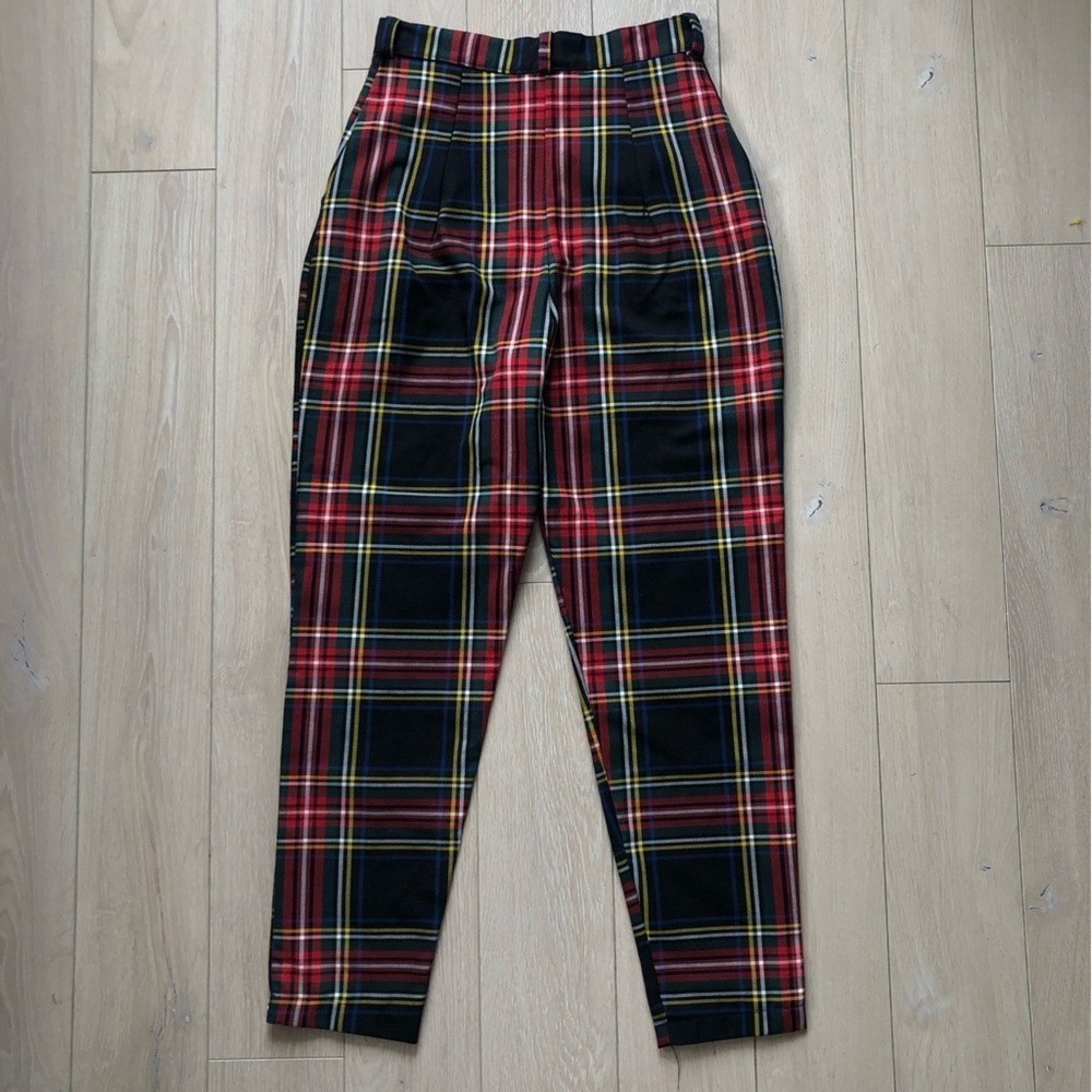 LTT Love Too True Tartan Tapered Trousers in Black Women’s Size S Made in the UK - Picture 11 of 11